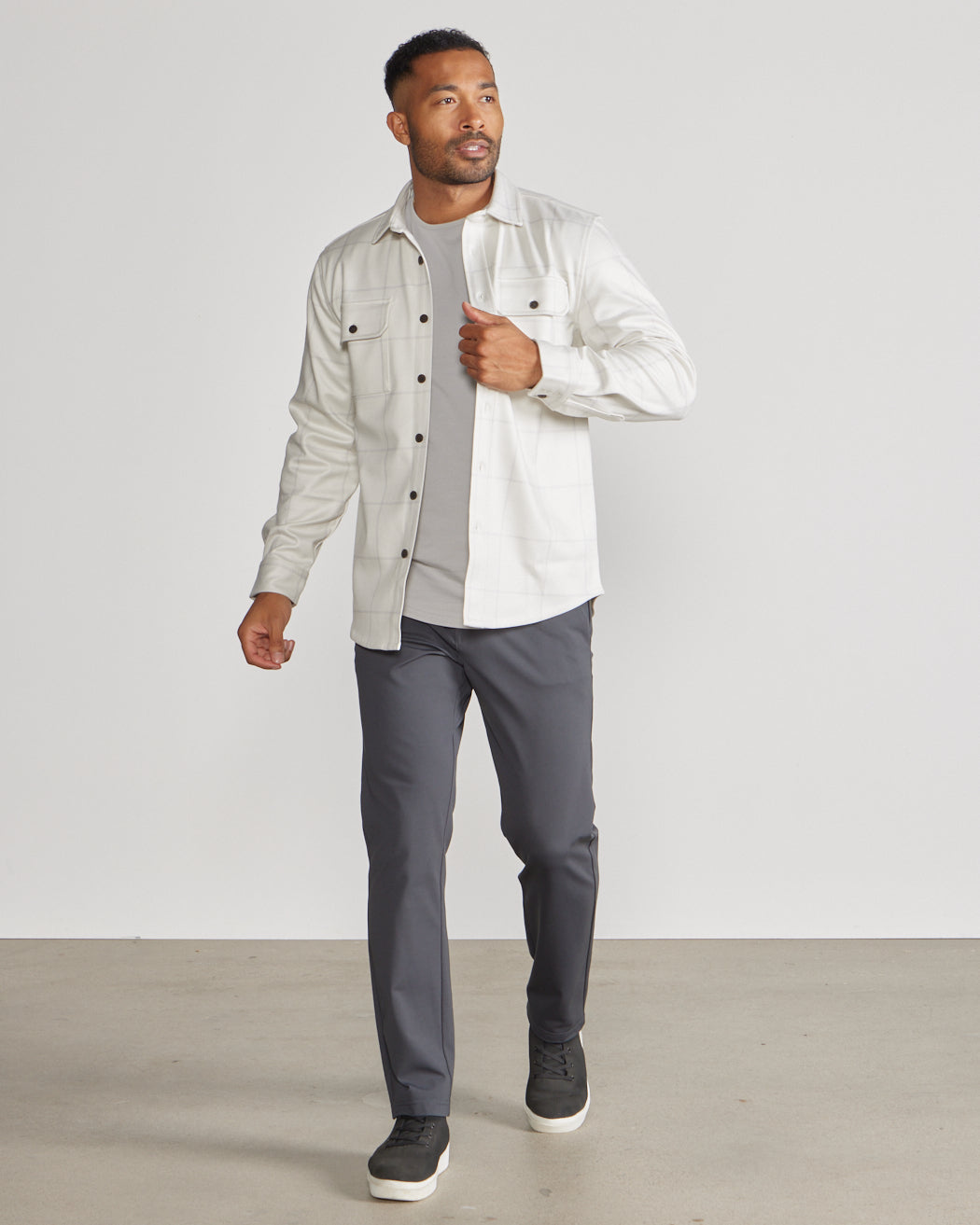 Plaid Coastal Overshirt (Size L)