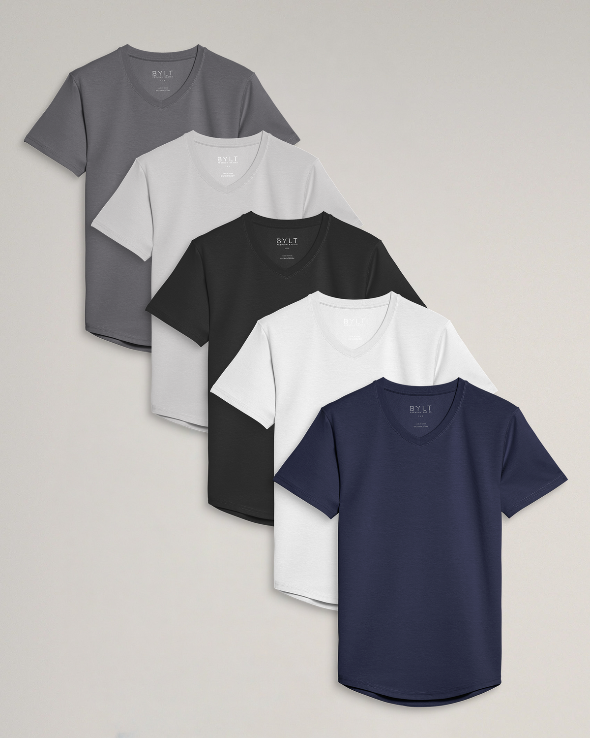 5-Item Drop-Cut V-Neck: LUX Bundle
