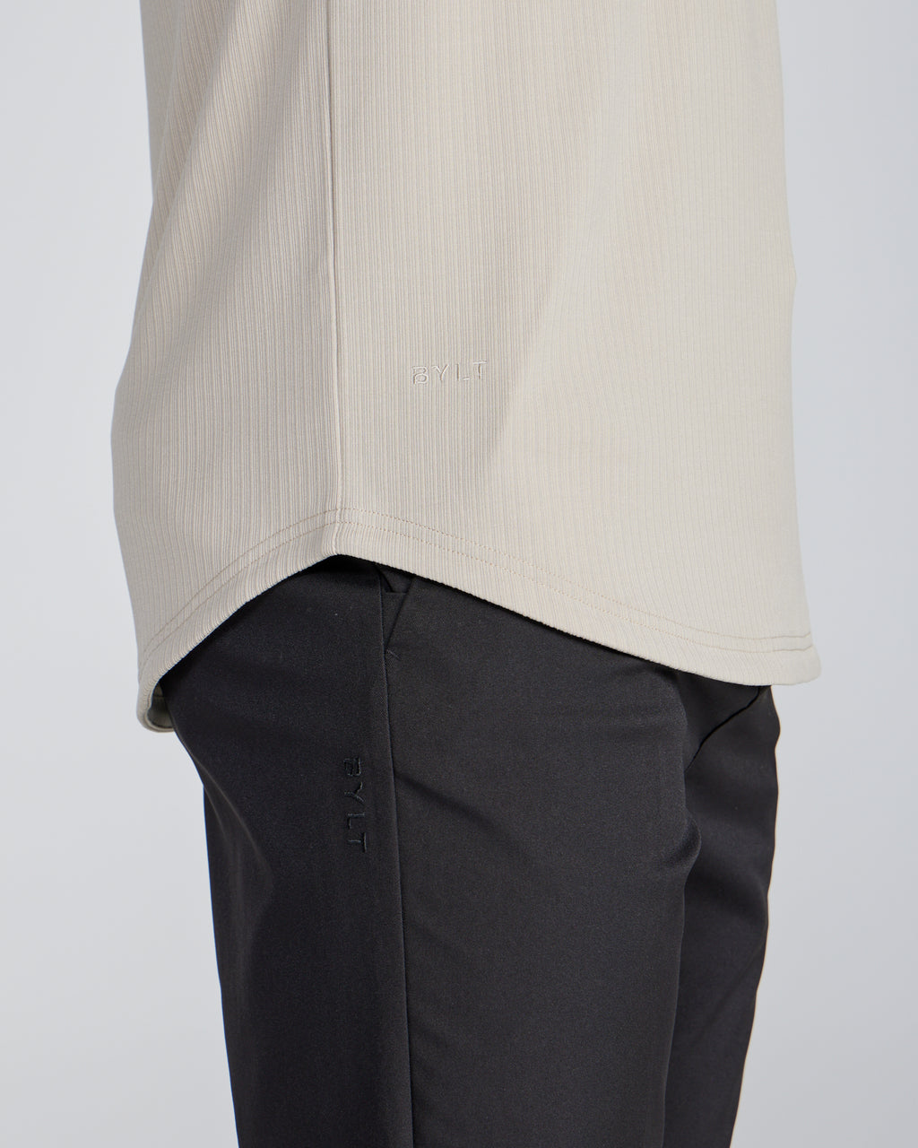 2-Item Ribbed Short Sleeve Open V Polo Bundle