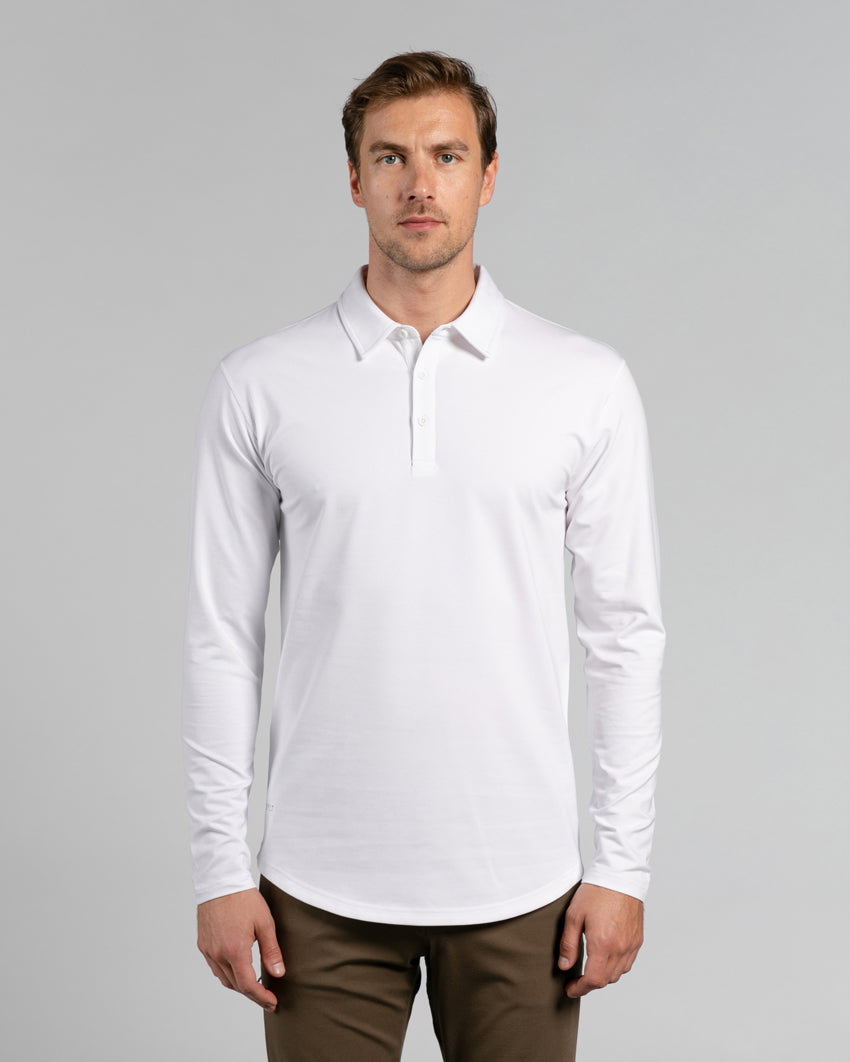 Drop-Cut Long Sleeve: LUX Polo Custom 3-pack